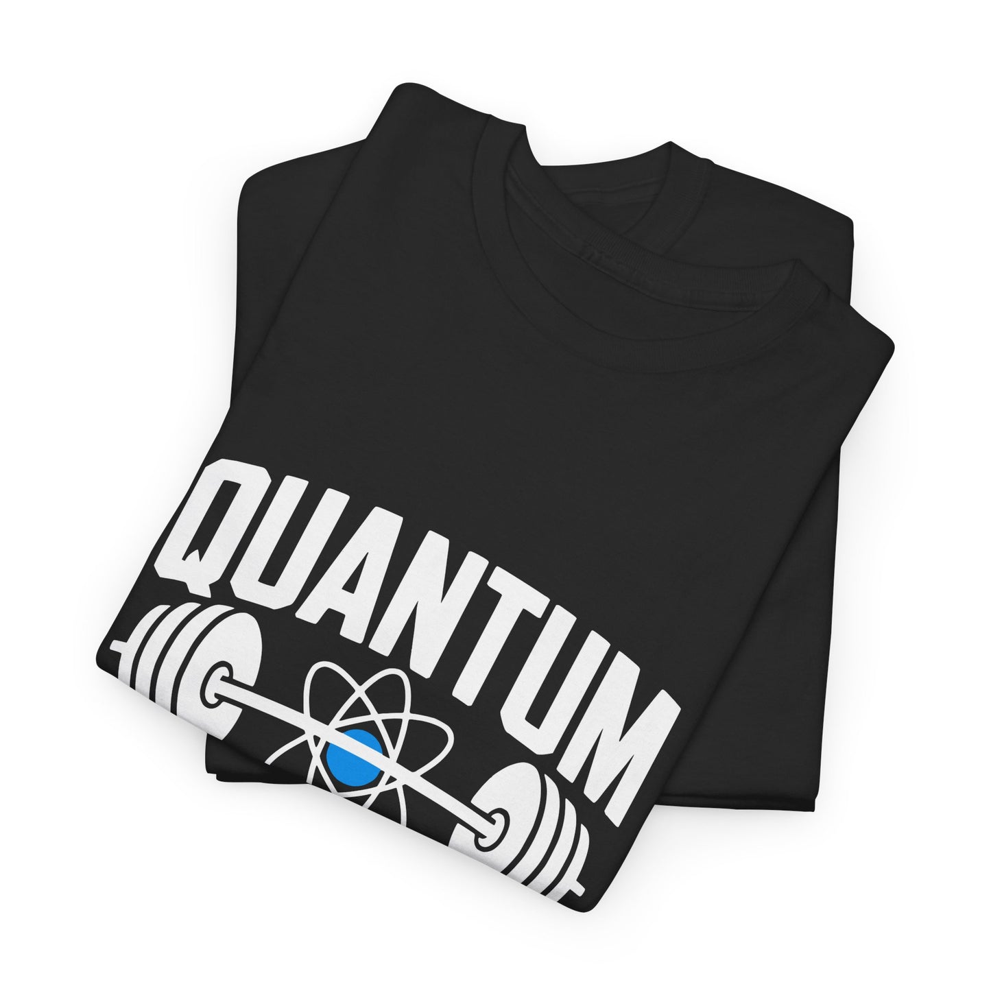 Inspirational workout tee folded before morning gym session